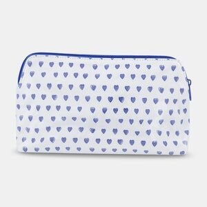 Roller Rabbit Blue Hearts Makeup Bag